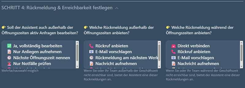 Verhalten einfach festlegen