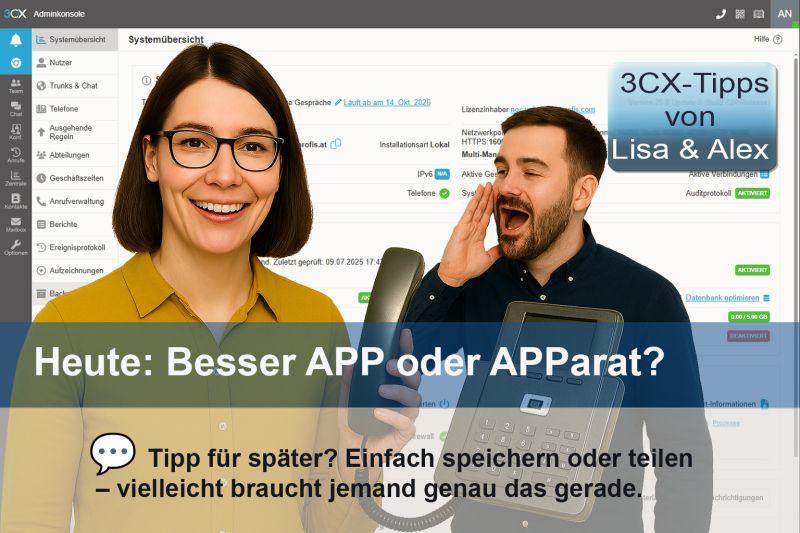 Mobile App oder Tischapparat