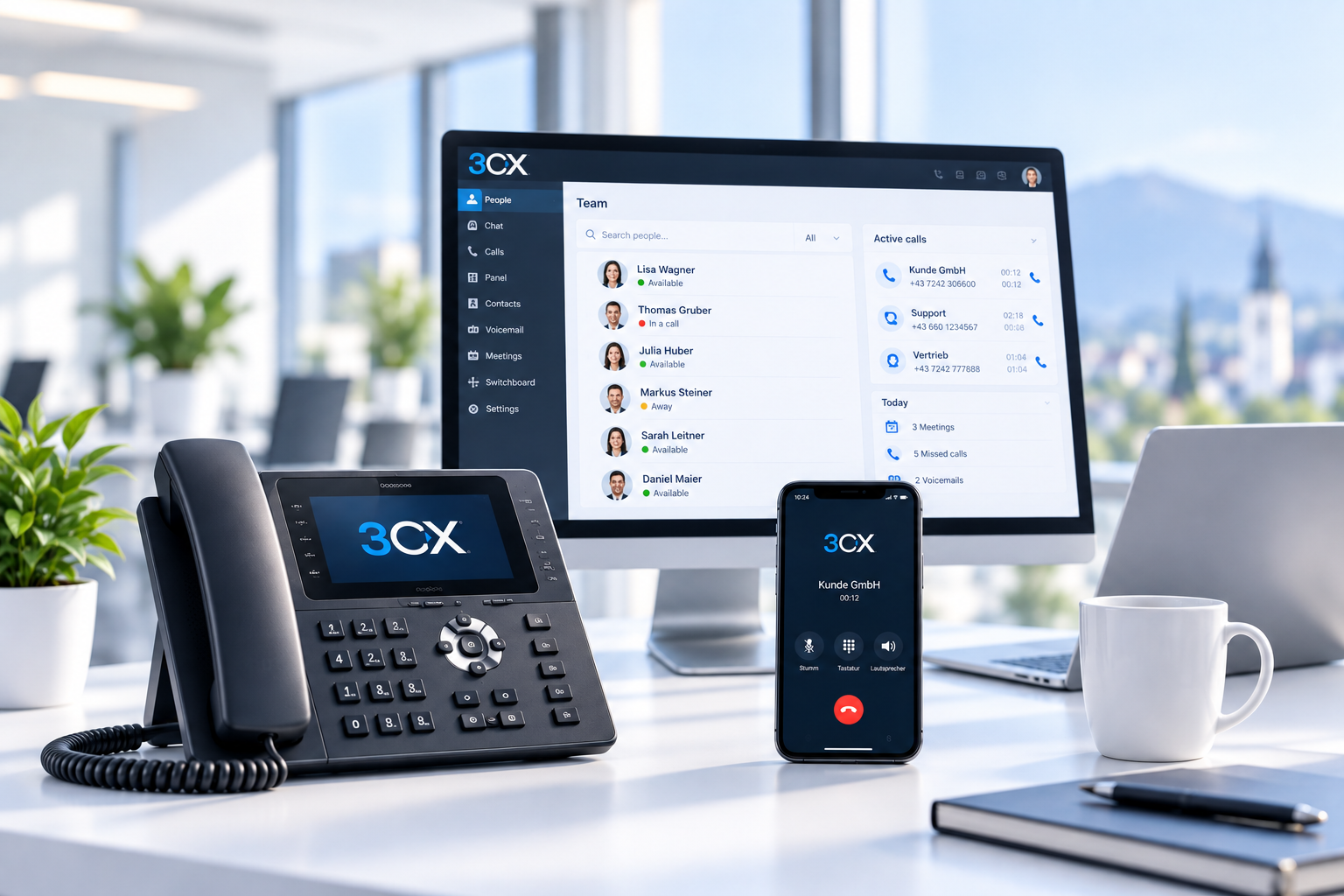3CX Telefonanlage für moderne Unternehmenskommunikation