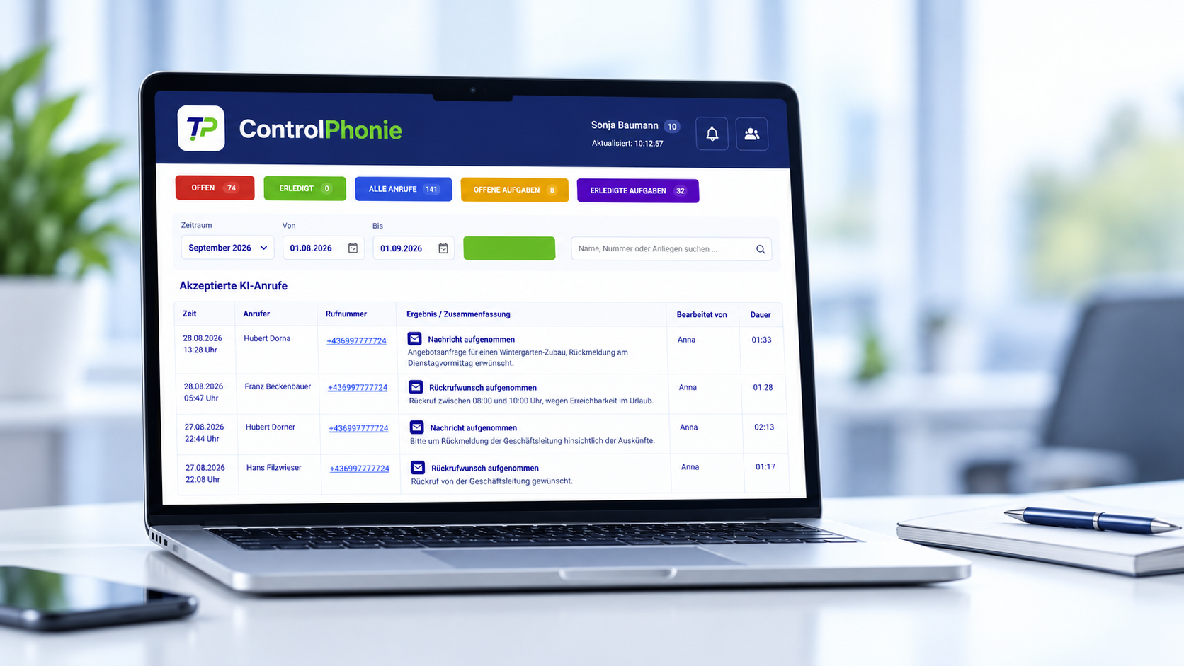 ControlPhonie Verwaltungszentrale