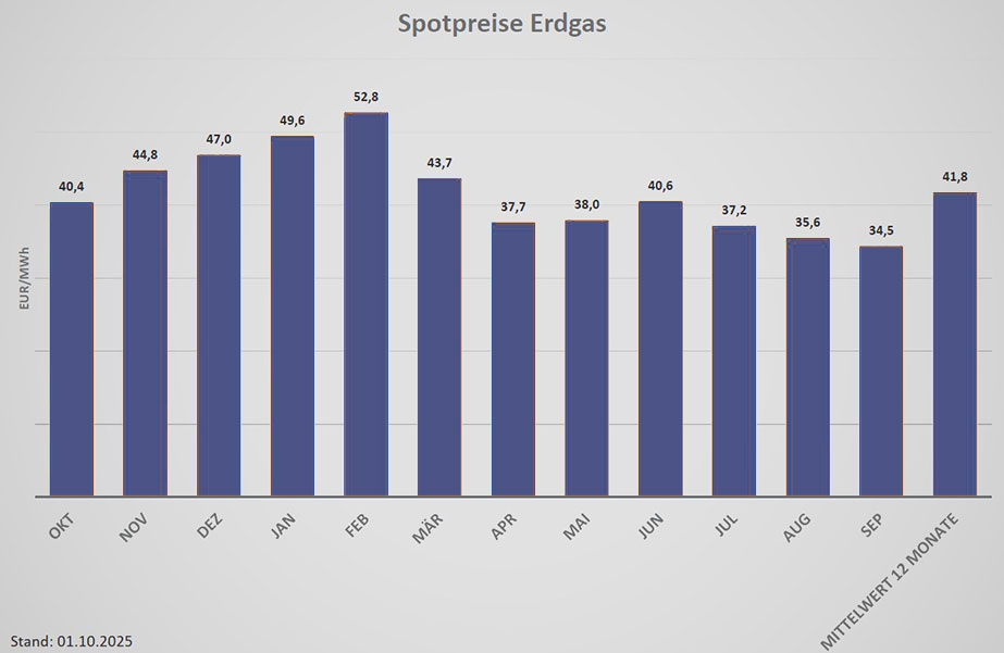Spotpreis Gas